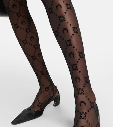 MARINE SERRE Crescent Moon jacquard tights 5