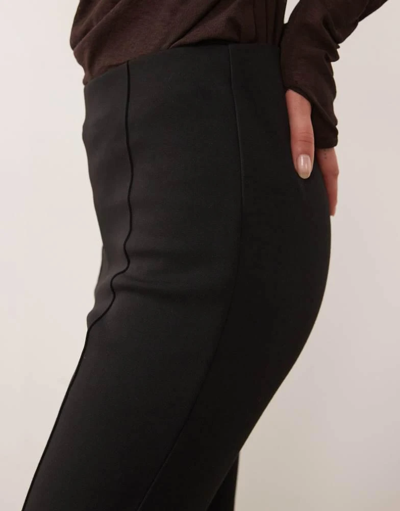 ASOS ASOS DESIGN pintuck stirrup leggings in black 4