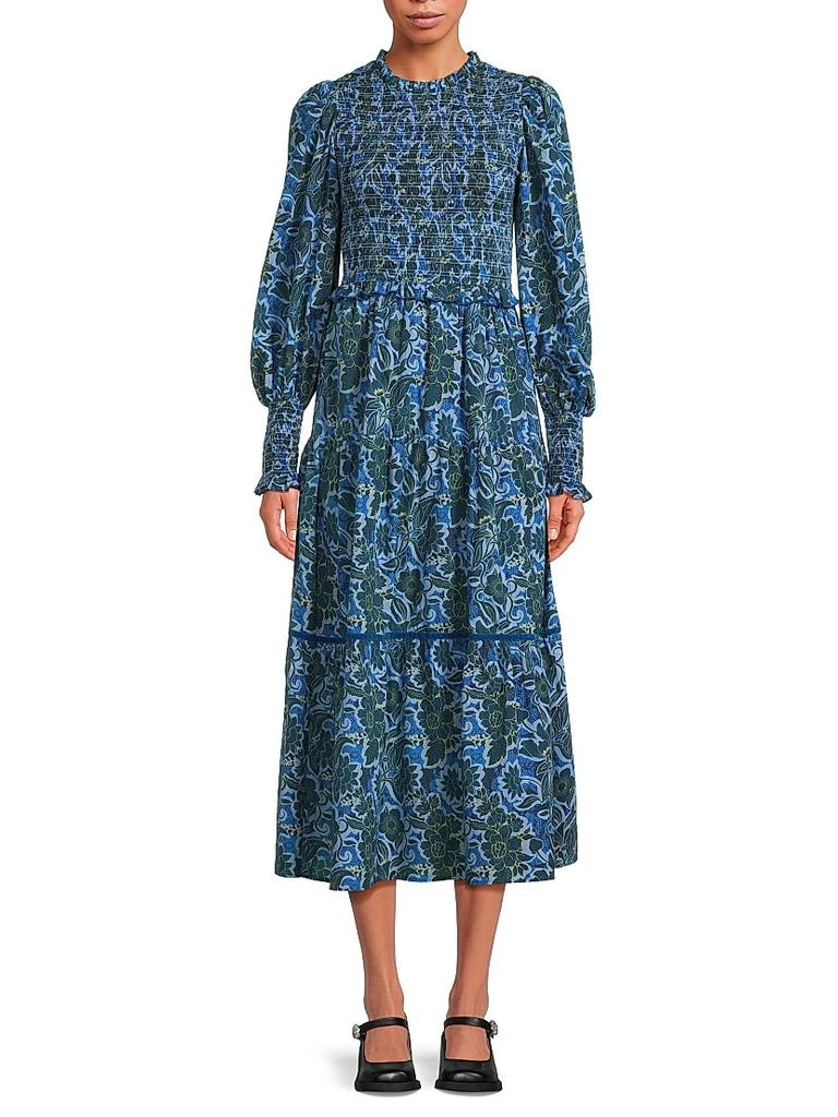 Ro's Garden Ivy Cotton Midi-Dress 3