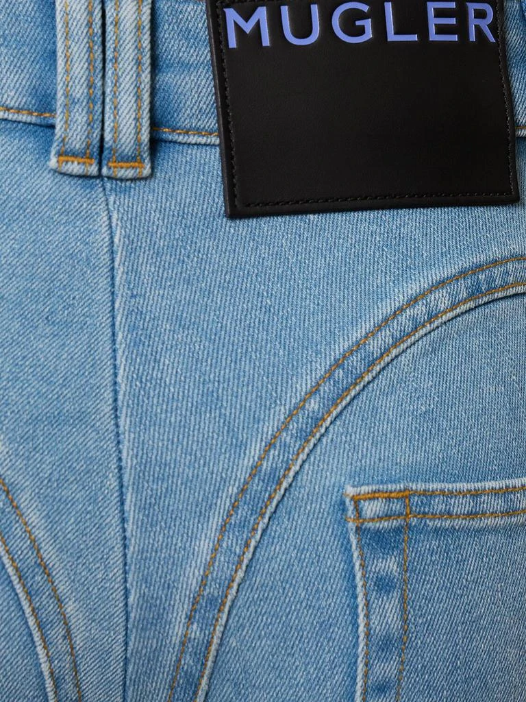 Mugler Stretch Denim Cropped Jeans 3
