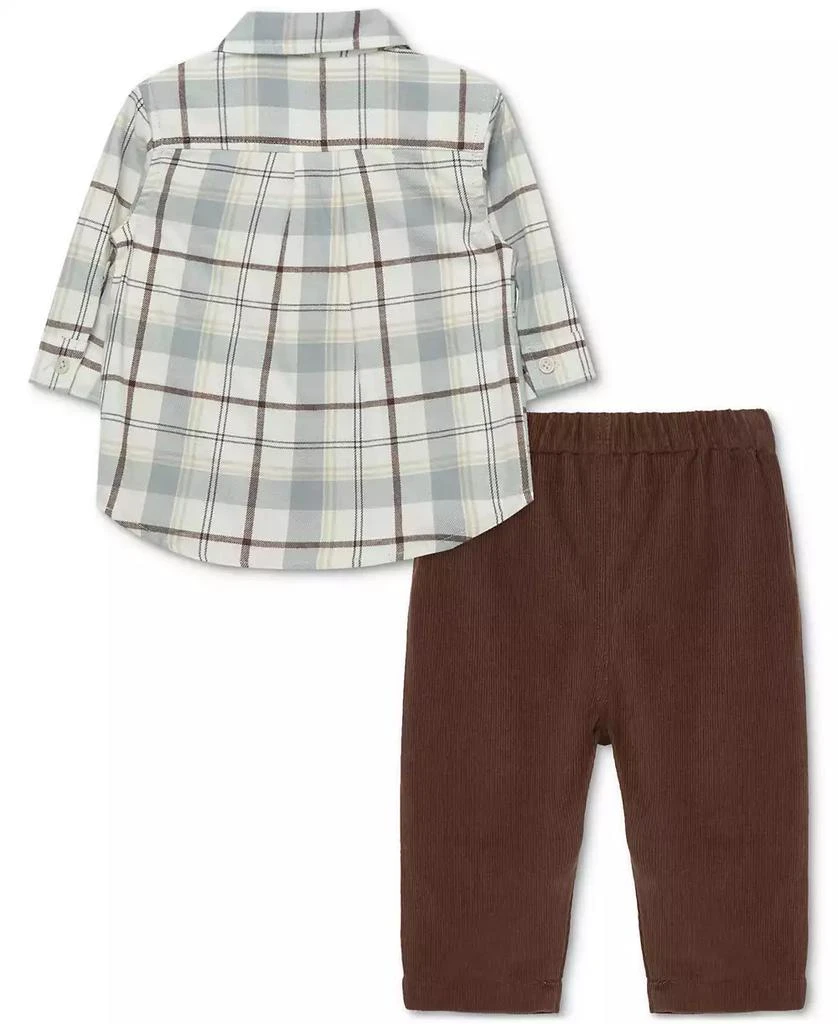 Little Me Baby Boys Plaid Shirt & Pants Set 3