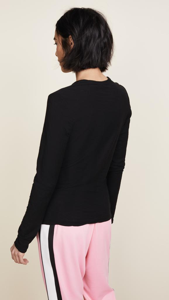 James Perse Long Sleeve Slub Crew Tee