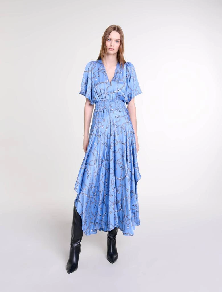 Maje Woman's viscose Patterned maxi dress for Fall/Winter – On Sale Now  with Up to 65% Off