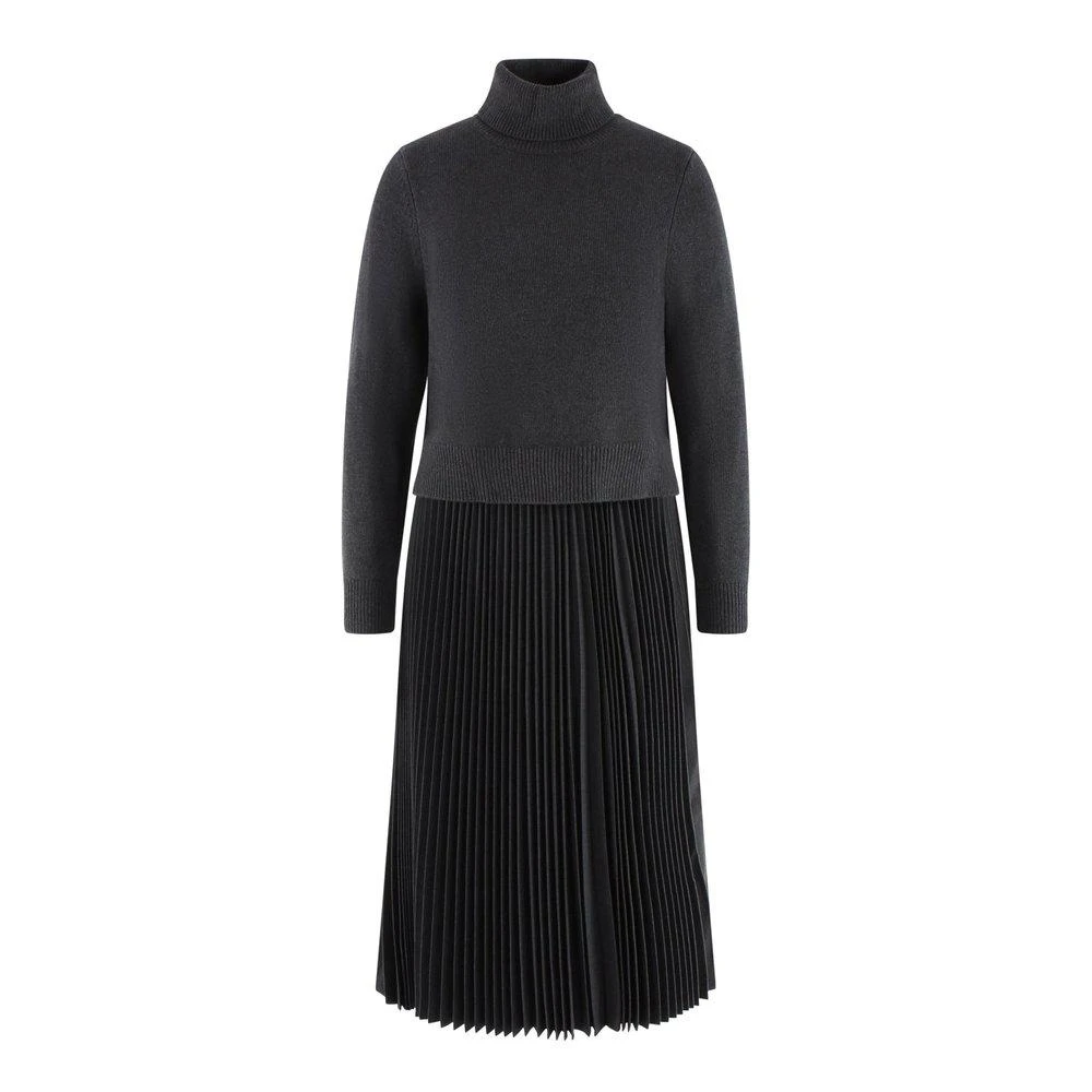 Theory Theory Stretch Pleated Combo Dress 1