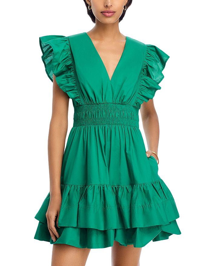 AQUA Flutter Sleeve Mini Dress - Exclusive