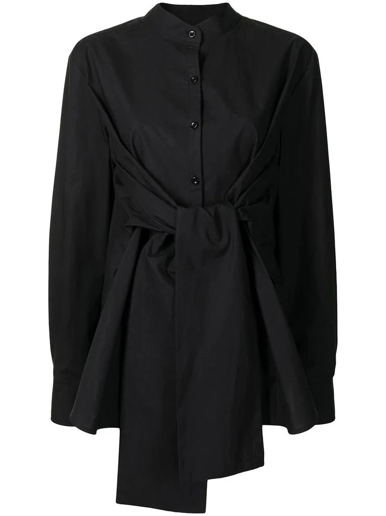 Proenza Schouler tie-waist band-collar shirt - women 1