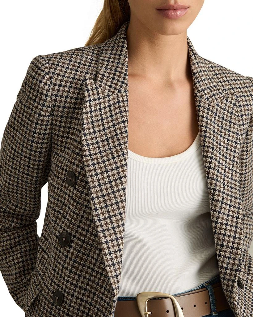 REISS Evie Double Breasted Textured Check Blazer 4