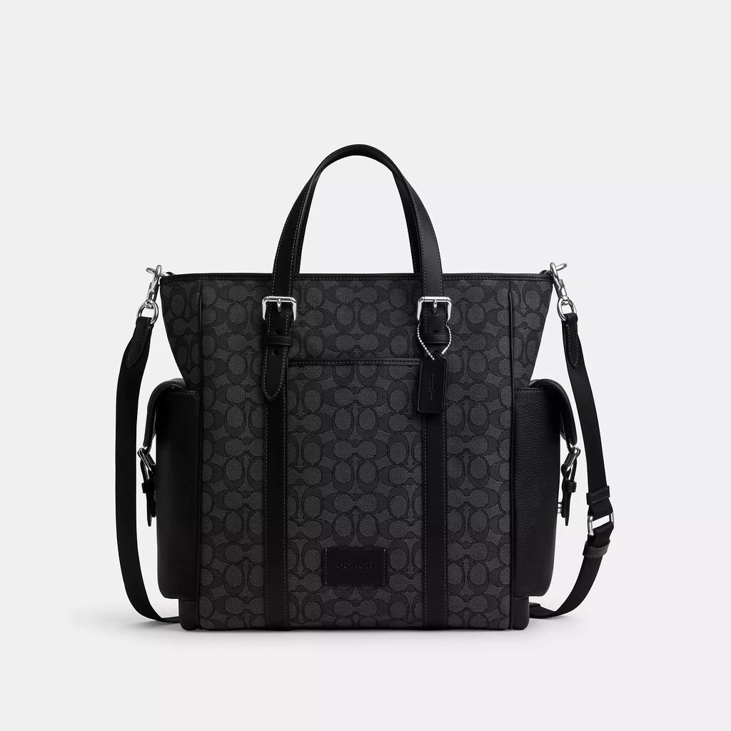 Coach Sprint Tote In Signature Jacquard 1