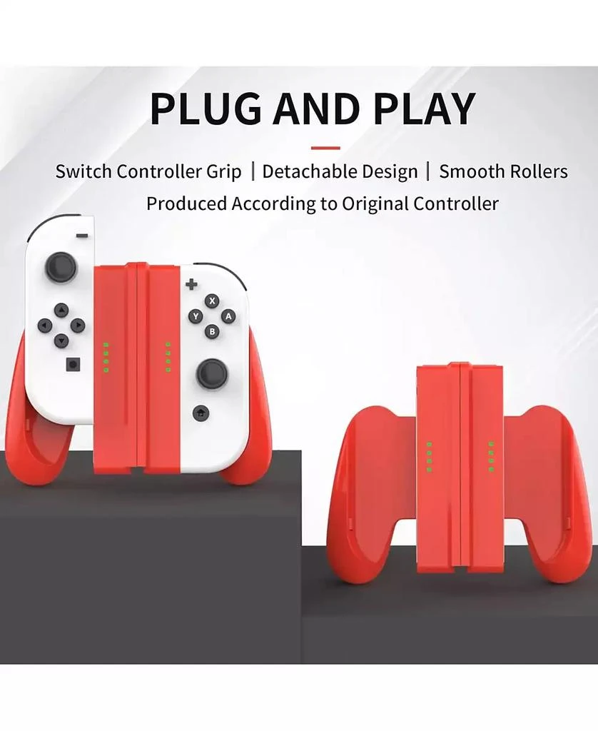 DOYO Red Detachable Controller Holder Grip For JOY CON Gamepad Nintend Switch Oled,Attachments 6
