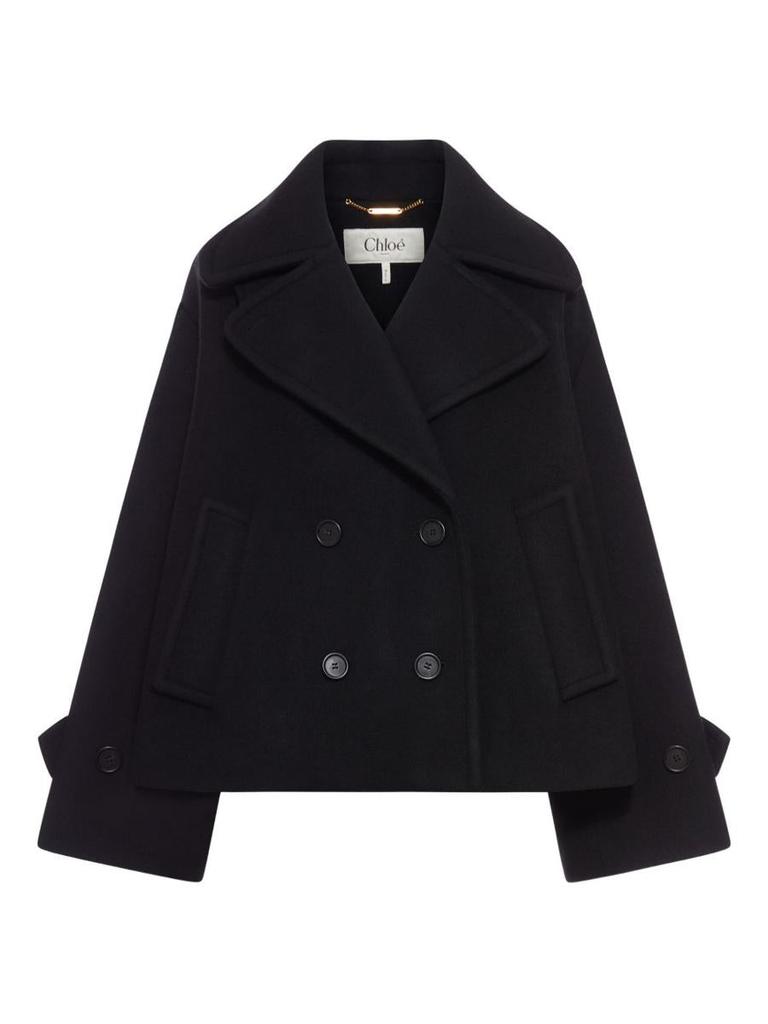 コート Chloe Double-breasted wool coat Chloe Double-Breasted Wool Coat | Neiman Marcus