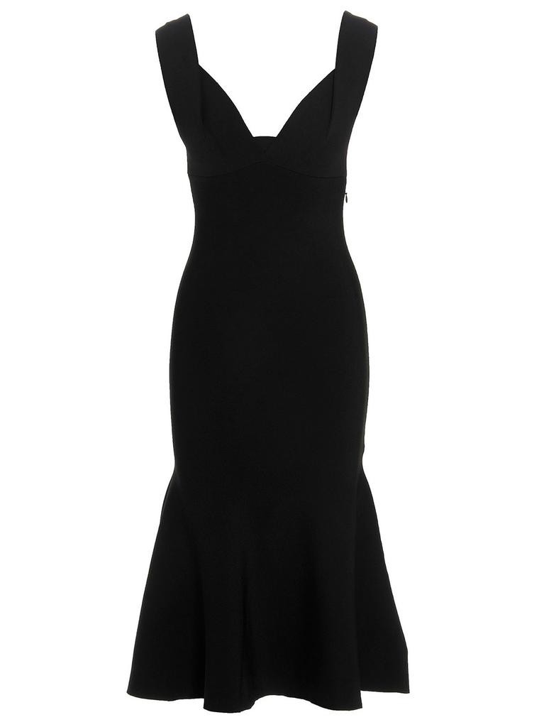 ROLAND MOURET Roland Mouret Stretch Knit Midi Gown