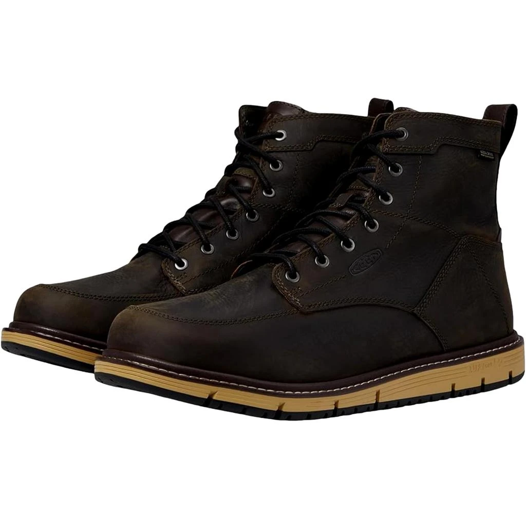 Keen 6" San Jose Waterproof Soft Toe Cascade Brown / Black  1023203D Men's 2