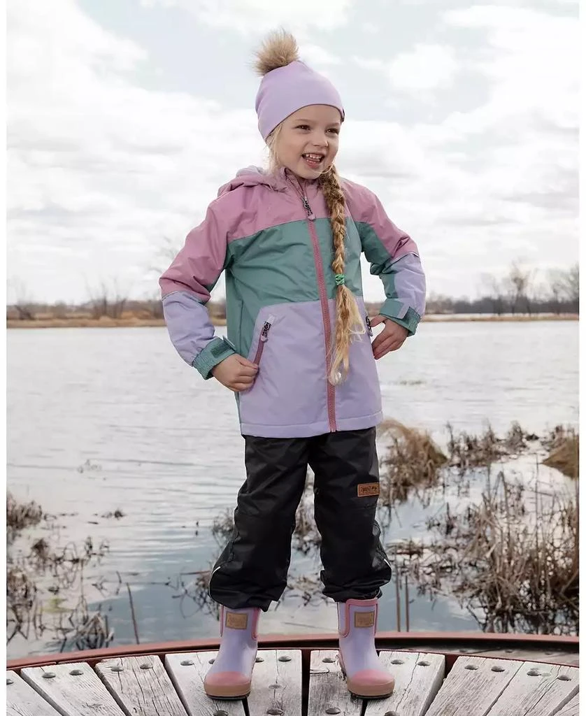 Deux par Deux Girl Stretch Jersey Hat Purple with Pompom 2