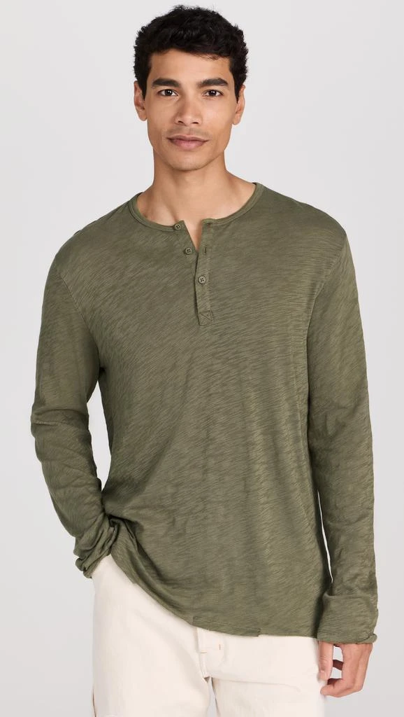 ATM Anthony Thomas Melillo Slub Jersey Destroyed Wash Henley 6