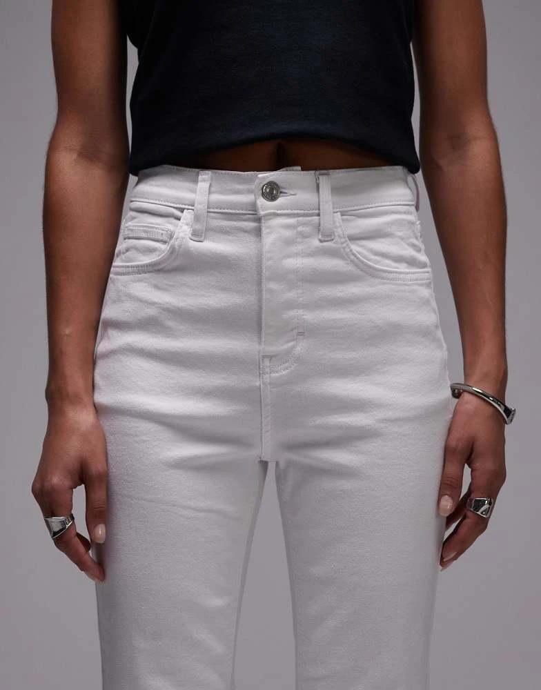 Topshop Topshop high rise Jamie Flare jeans in white 5