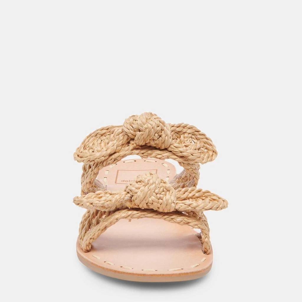 Dolce Vita Dinah Wide Sandals Lt Natural Raffia 6