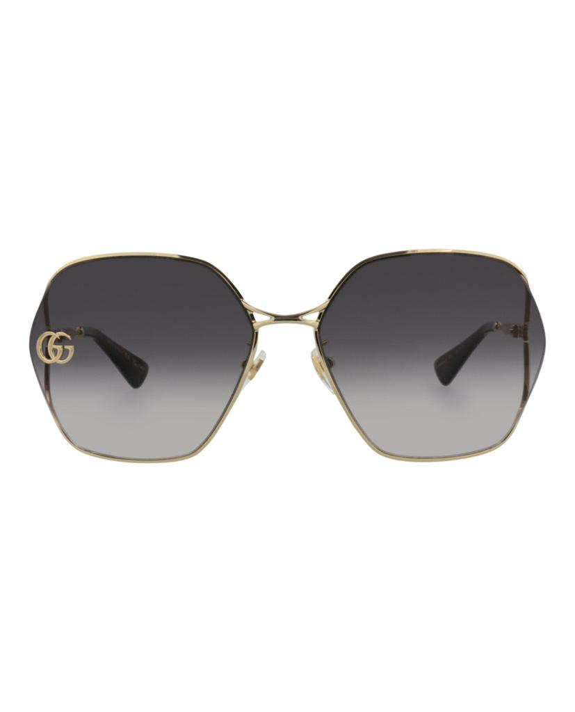 Gucci Round-Frame Metal Sunglasses