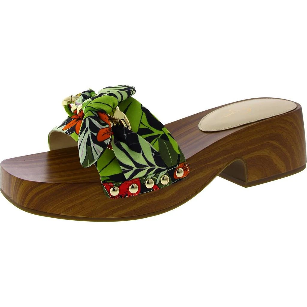 Jessica Simpson Resima Womens Satin Chain Slide Sandals 4