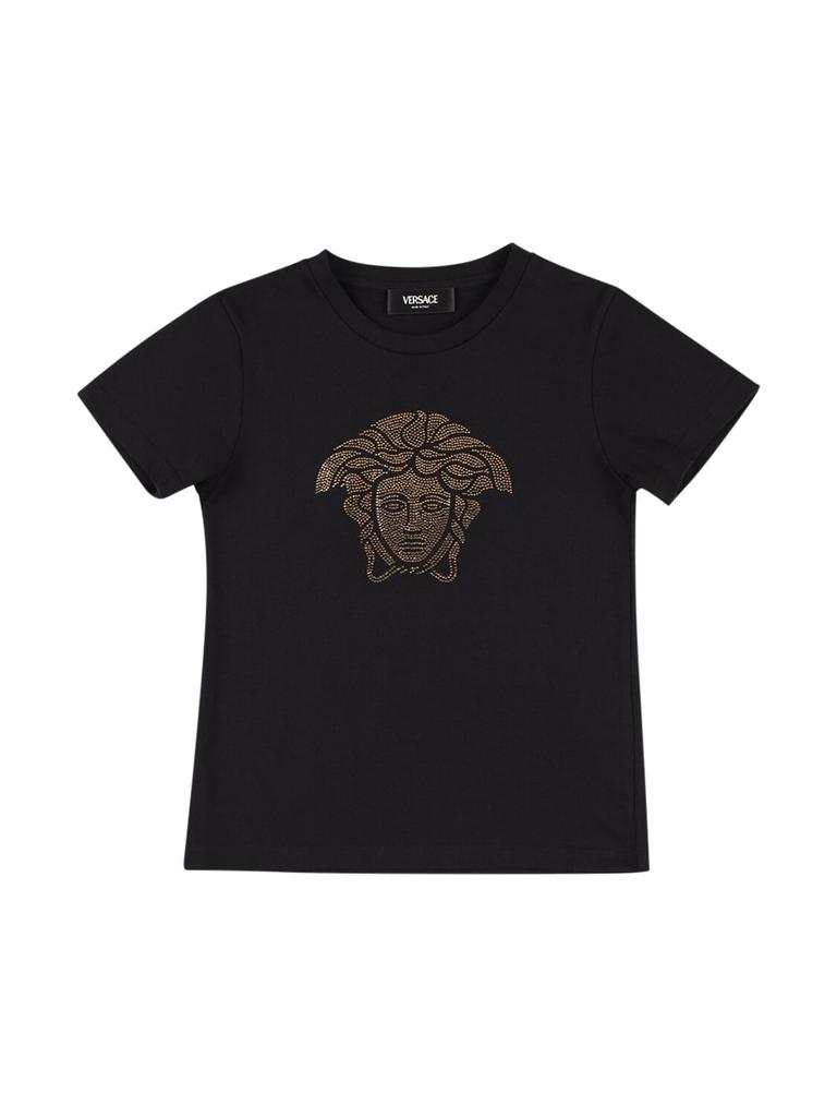 VERSACE Crystal Medusa Cotton Jersey T-shirt