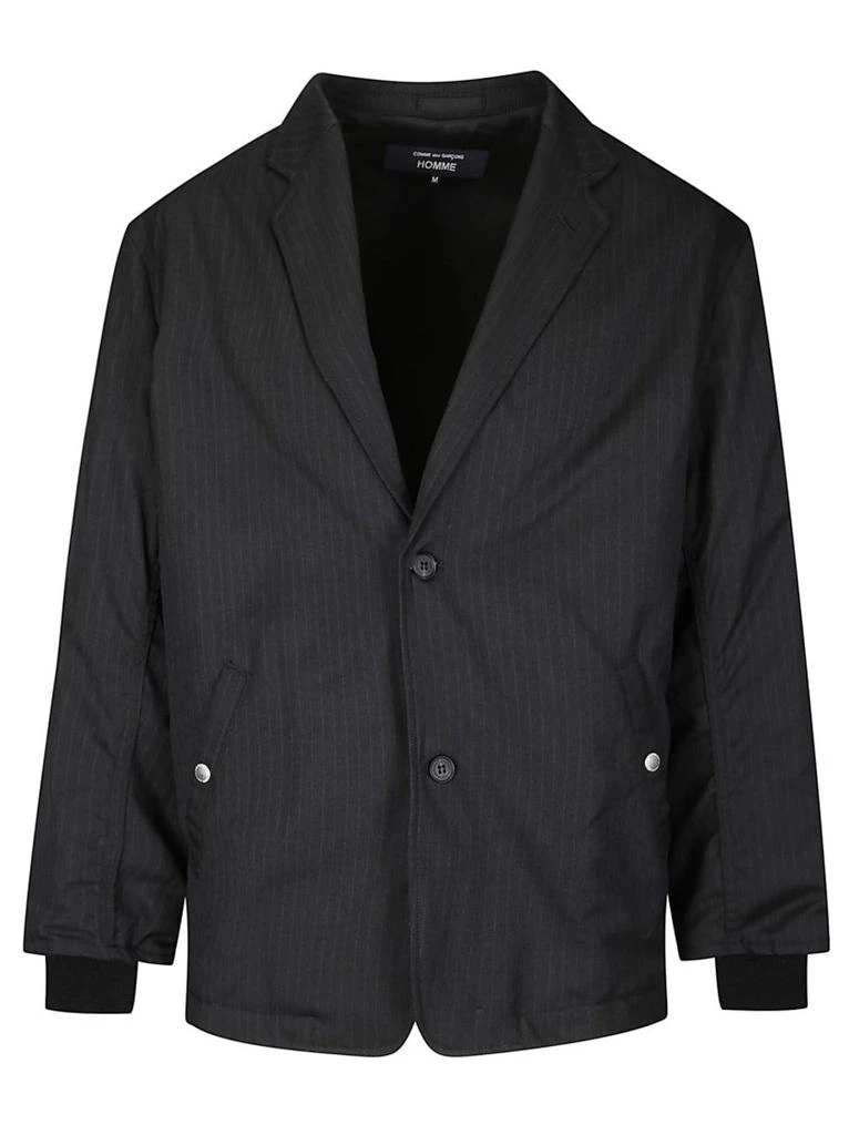 Comme des Garcons Pinstripe Padded Jacket With Classic Lapels