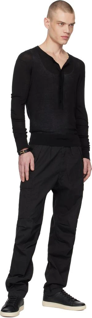 Tom Ford Black Grain Leather Warwick Sneakers 5