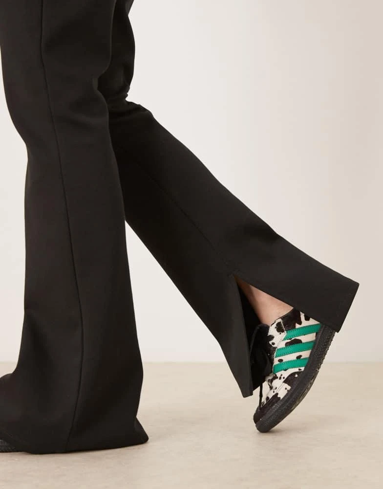 ASOS ASOS DESIGN split hem heavyweight legging in black 5