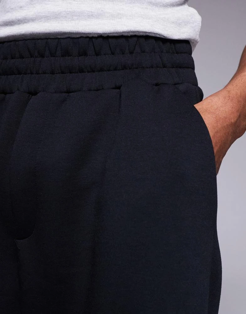 Bershka Bershka oversized jersey short in black 5