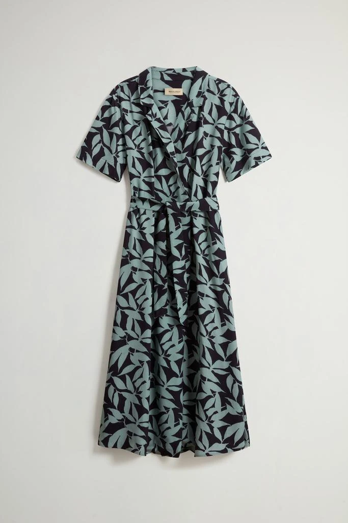 Woolrich Wrap Dress with Nature Motif - Women - Red 5
