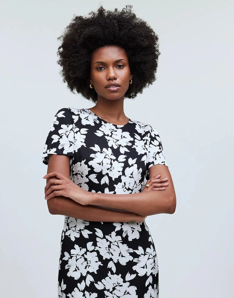 Madewell Maxi T-Shirt Dress in Floral Hammered Satin 2