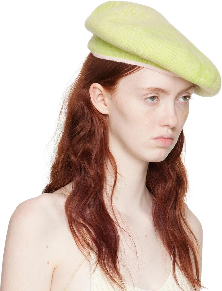 Isa Boulder Pink & Green Reversible Beret 4