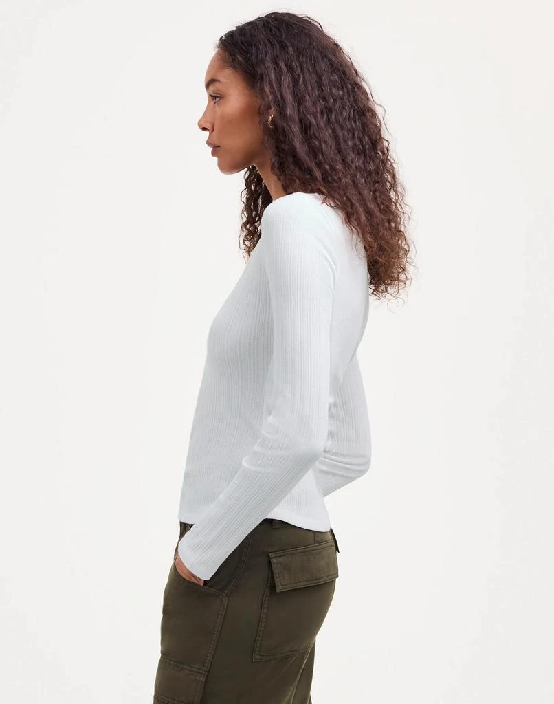 Madewell Pointelle Long-Sleeve Scoopneck Tee 3