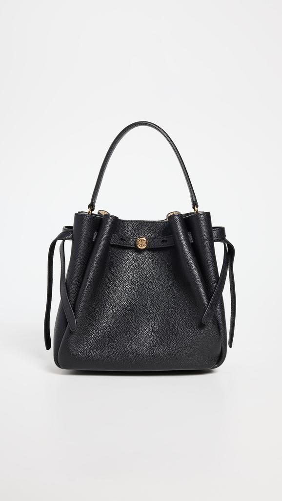 Tory Burch Romy Pebbled Small Bucket Bag