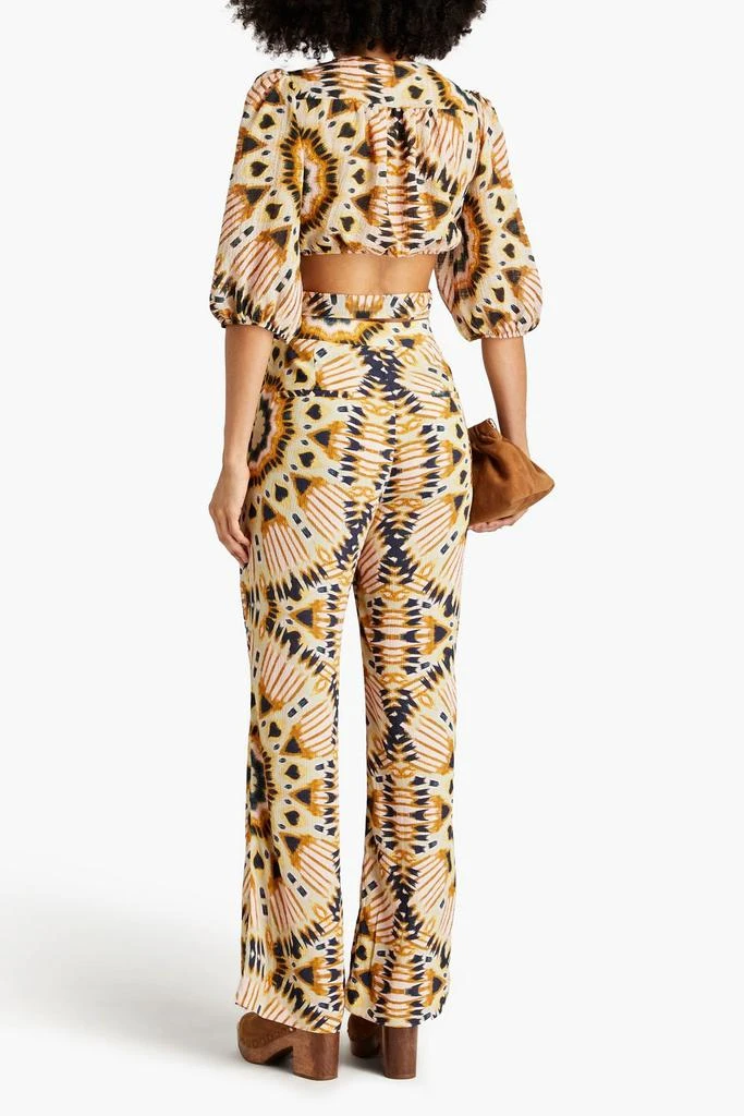 ba&sh Clyde printed crinkled-crepe wide-leg pants 3