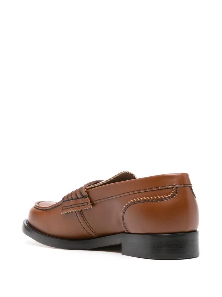 College College Logo-Patch Leather Loafers 3