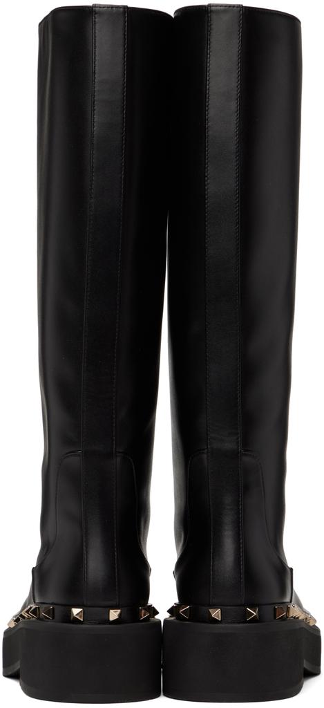 Valentino Garavani Black Rockstud M-Way Boots IT-39.5