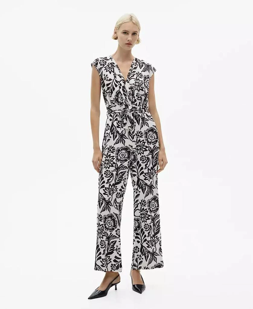 Mango Women's Belt Printed Jumpsuit 1