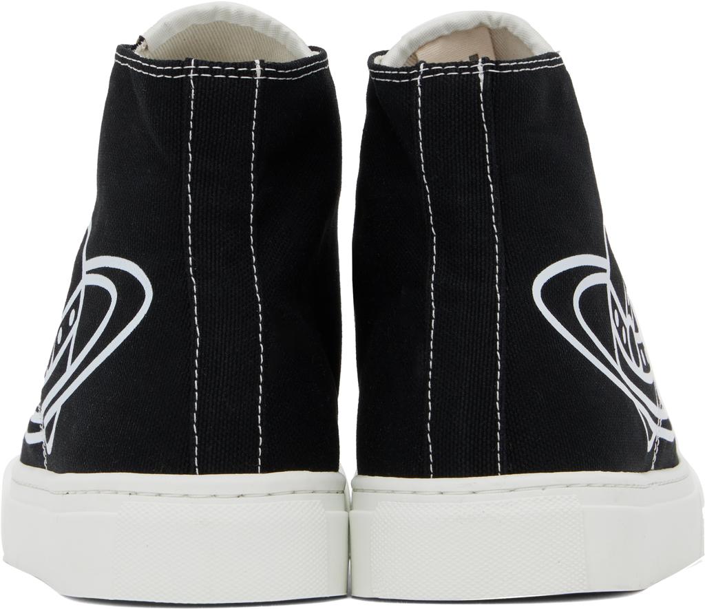 Vivienne Westwood Black High-Top Canvas Plimsoll Sneakers