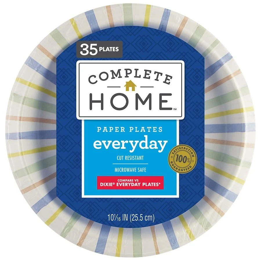 Complete Home Everyday Paper Plates 10 1/16 in 1