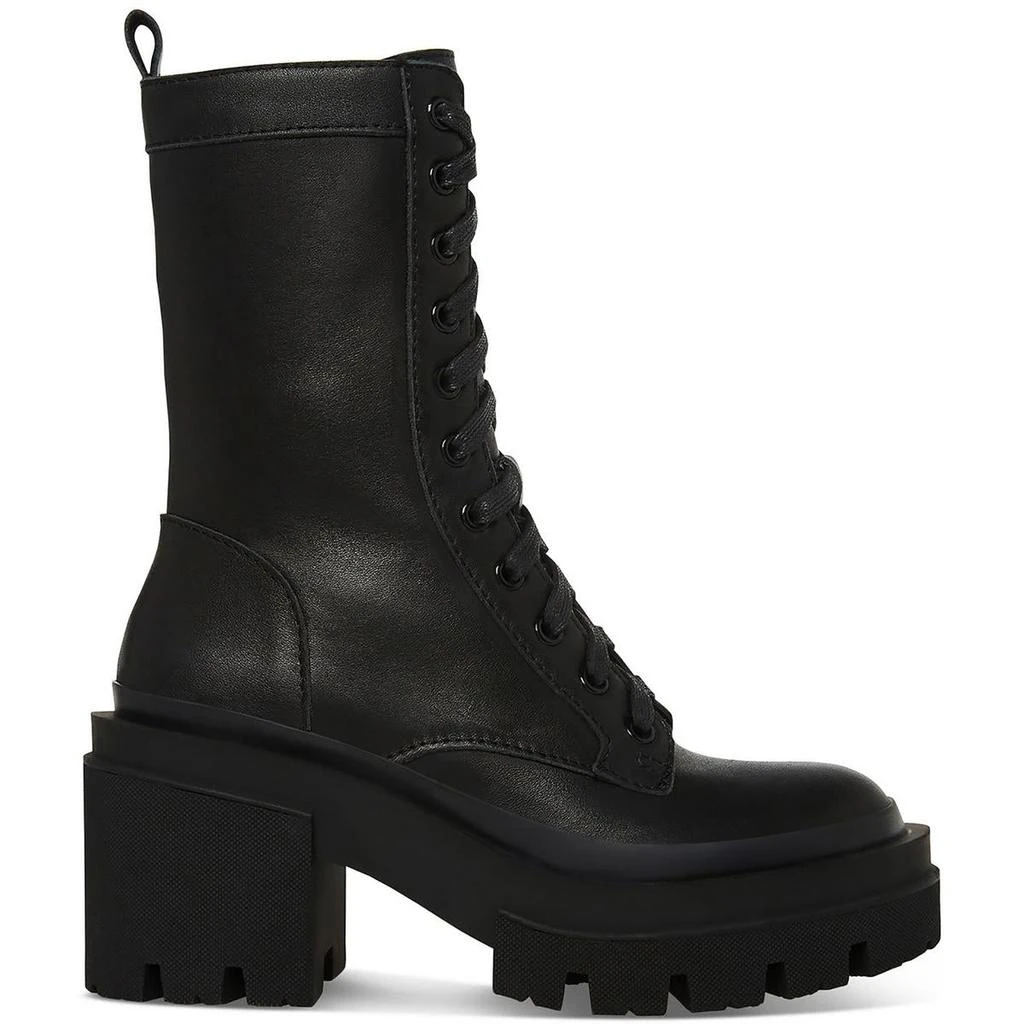 Steve Madden Matryx Womens Side Zip Block Heel Combat & Lace-up Boots 2