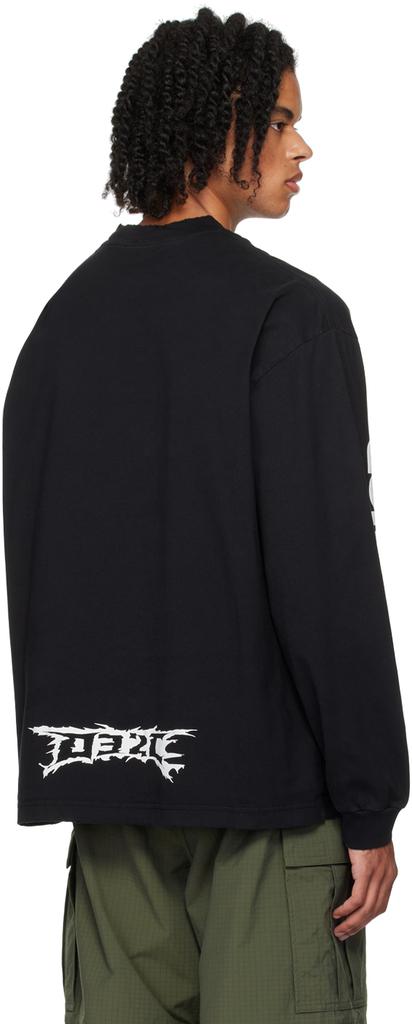 032c Black Nerve Shatter Long Sleeve T-Shirt L - T-Shirts