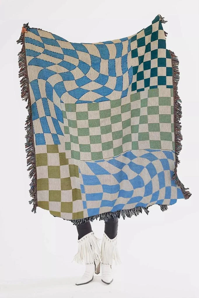Clr Shop Clr Shop All Checks Out Woven Throw Blanket 1