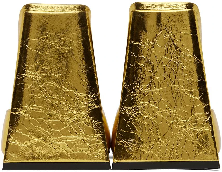 The Attico Gold Devon Mules 2
