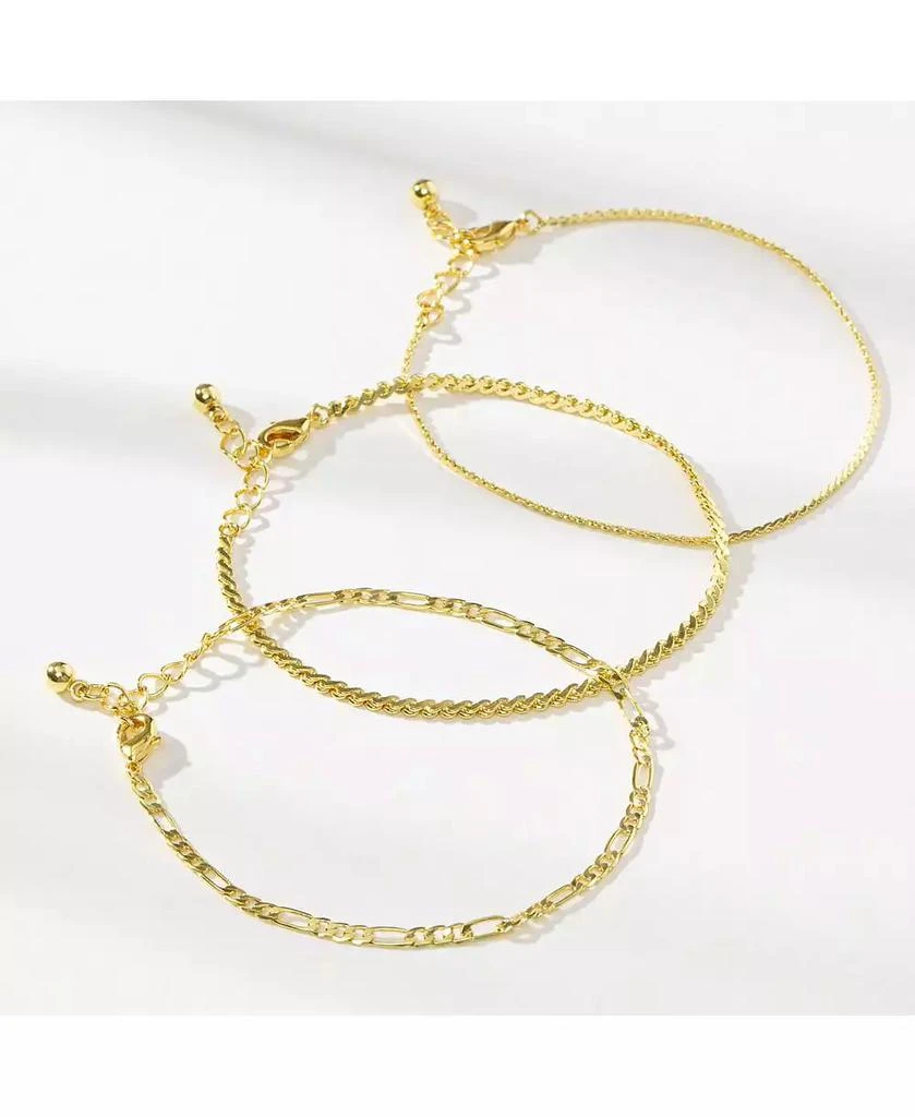 Uncommon James 14K Gold-Plated Gilded Bracelets (Set of 3)