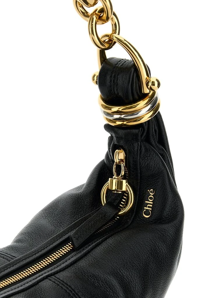 Chloé Black leather small Bracelet Hobo shoulder bag 4
