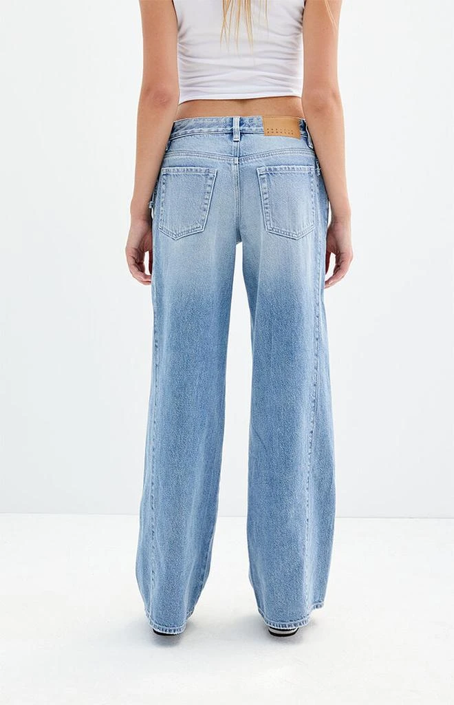 PacSun Casey Low Rise Baggy Jeans Tie Side Medium Indigo 4