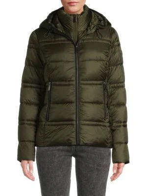 MICHAEL Michael Kors Missy Quilted & Hooded Puffer Jacket 1