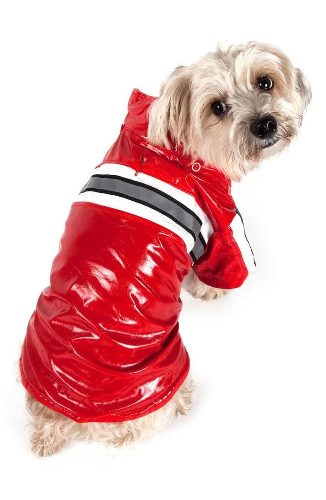 PET LIFE Reflecta-Glow Adjustable and Reflective Dog Raincoat - Small 4