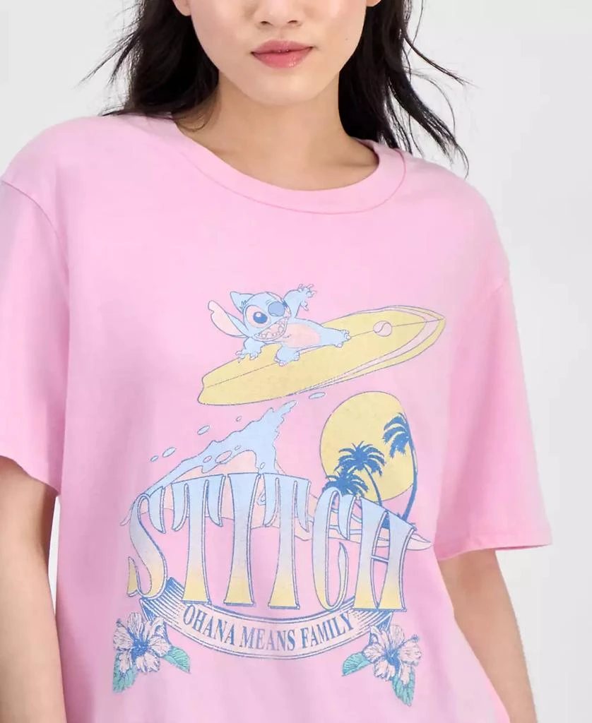 Disney Juniors' Stitch Ohana Surf Graphic T-Shirt 3