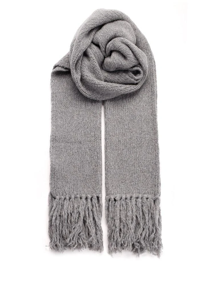 LARDINI Lardini Fringed Ribbed Knit Scarf 1
