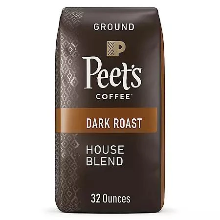 Peet's Coffee Peet's Coffee Ground Dark Roast, House Blend 32 oz. 1